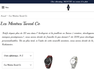 Nos montres Tweed Co. disponibles chez Eldorabay – Une nouvelle vitrine suisse